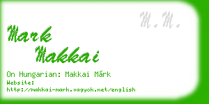 mark makkai business card